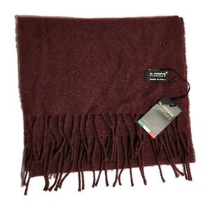 Il Moro Firenze Wool Blend Scarf Made in Italy Burgundy NWT